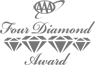 The image shows a logo with "Four Diamond Award" and four diamond shapes beneath it.